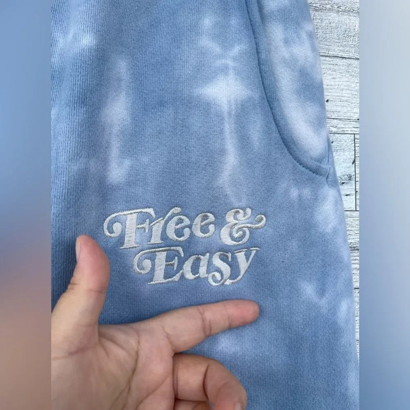 FREE AND EASY Tie Dye Heavy Fleece sweatpants size medium - Picture 3 of 9
